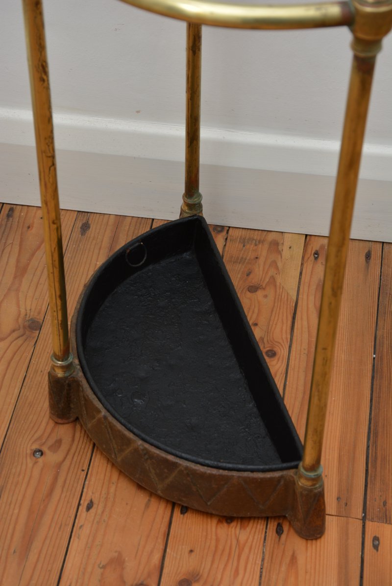 Original Antique Victorian Umbrella Stand in Brass - Image 12